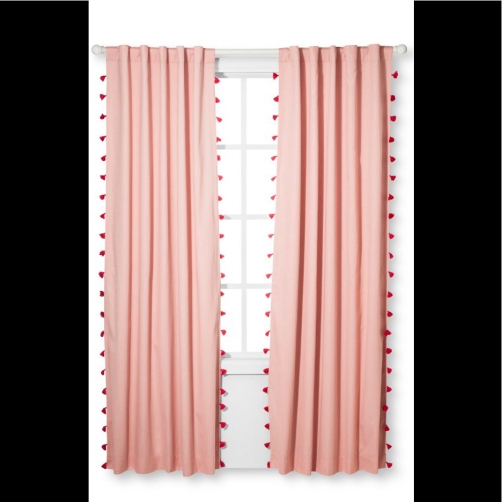 PINK TASSEL CURTAINS 💓
